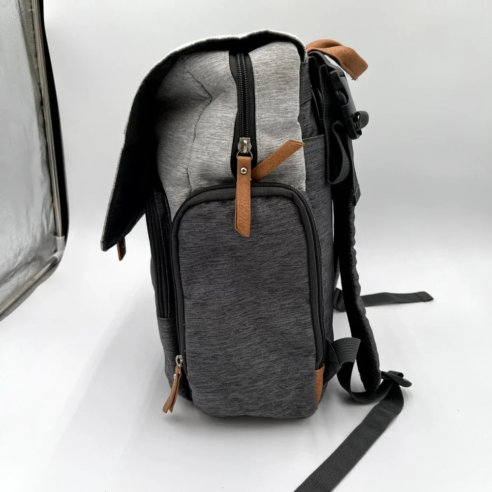 Eddie Bauer Cascade Backpack Wolf Slate Gray First Adventure Diaper Bag FLAWED